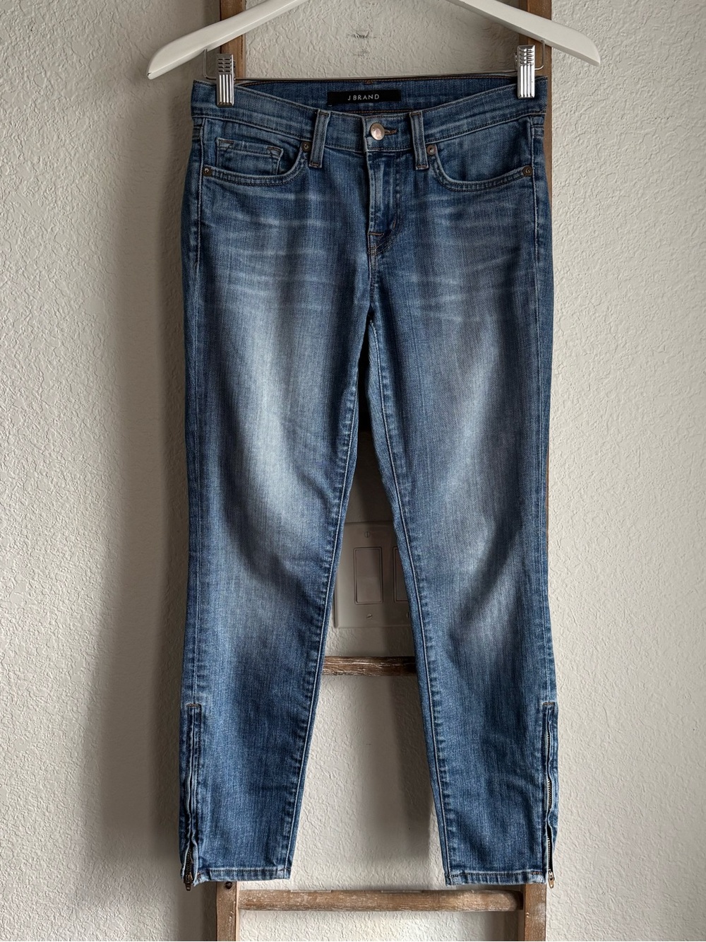 J Brand Bliss Zip Ankle Cropped Jeans sz: 25